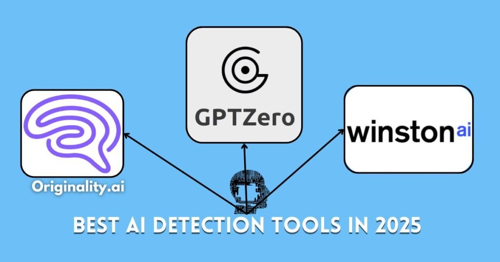 Comparison of the best AI detection tools 2025 including Originality.ai, GPTZero, and Winston AI