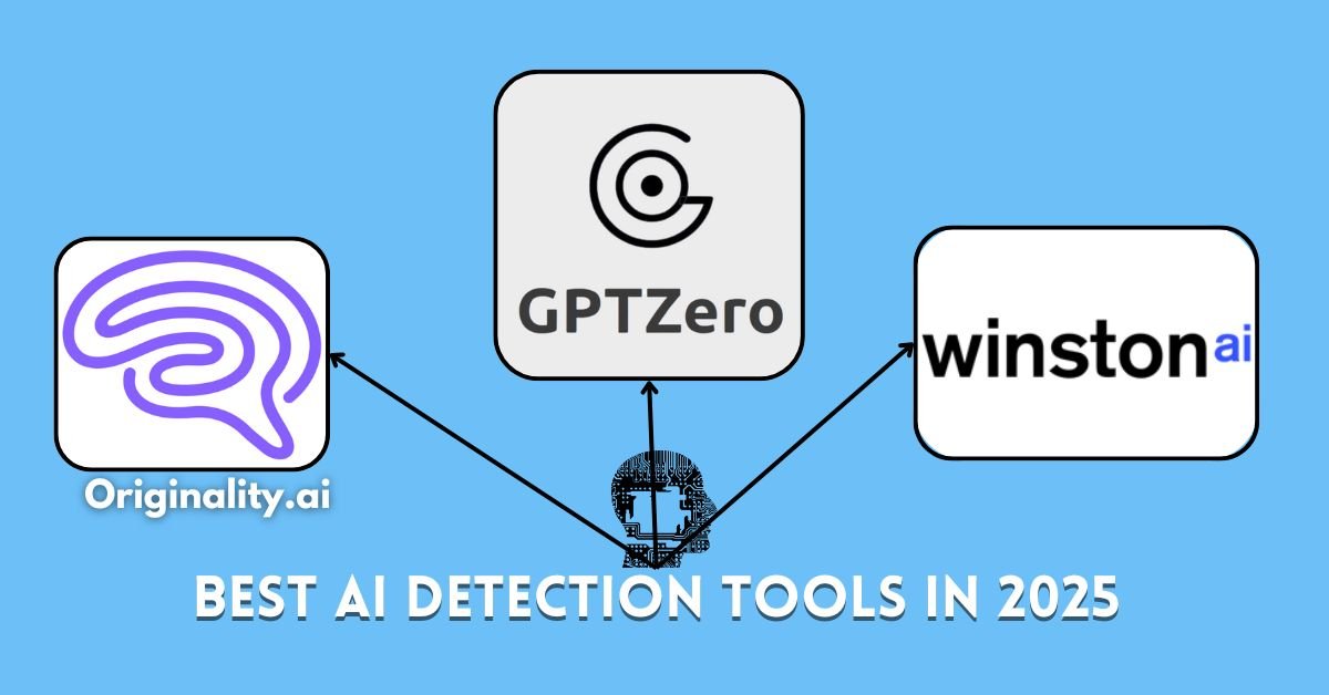 Comparison of the best AI detection tools 2025 including Originality.ai, GPTZero, and Winston AI