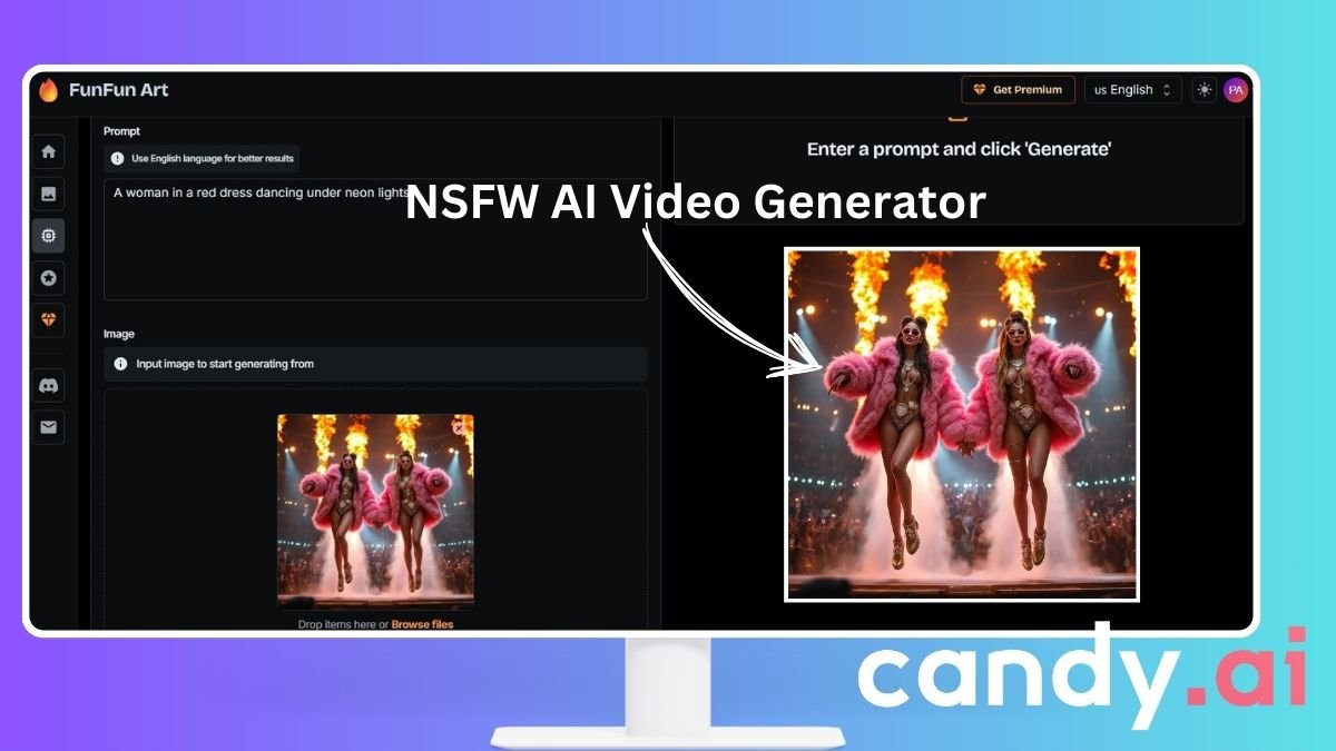 NSFW AI Video Generator creating high-quality video on a digital screen