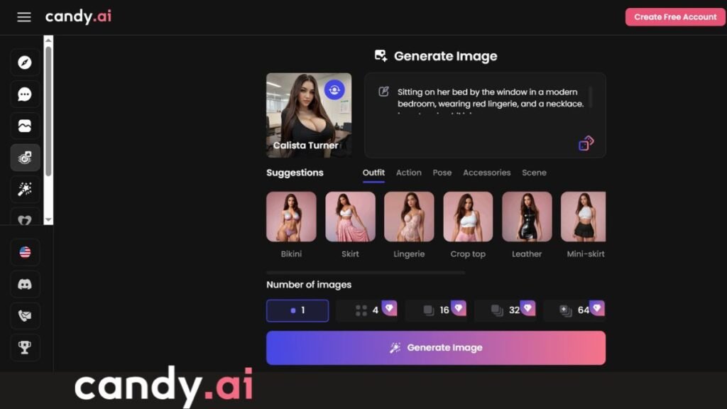 Candy.ai NSFW AI Video Generator dashboard interface