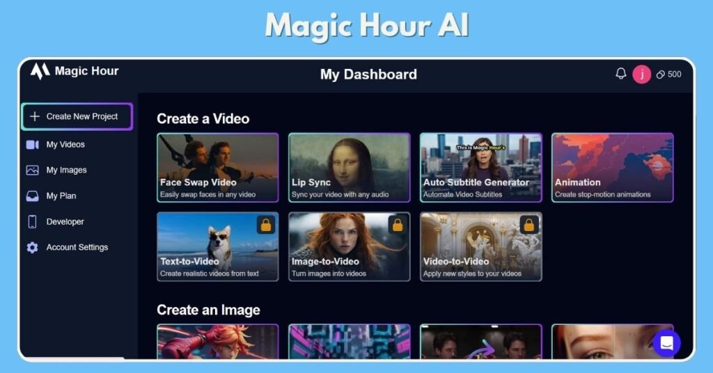 AI-powered video generator interface with advanced editing tools