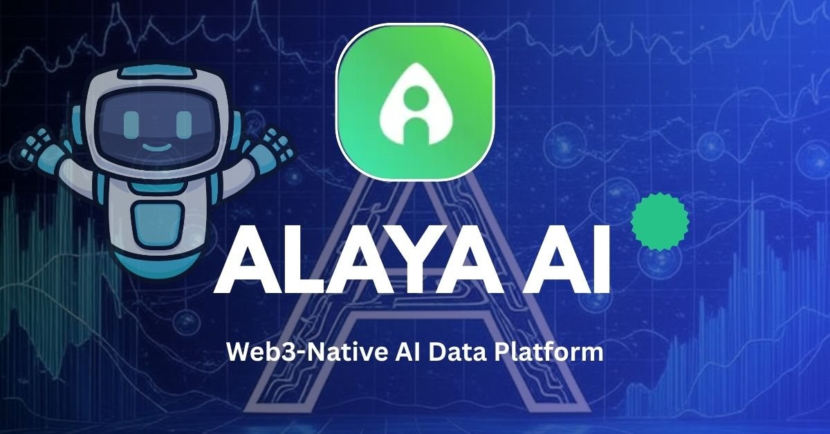 Alaya AI logo with futuristic data streams