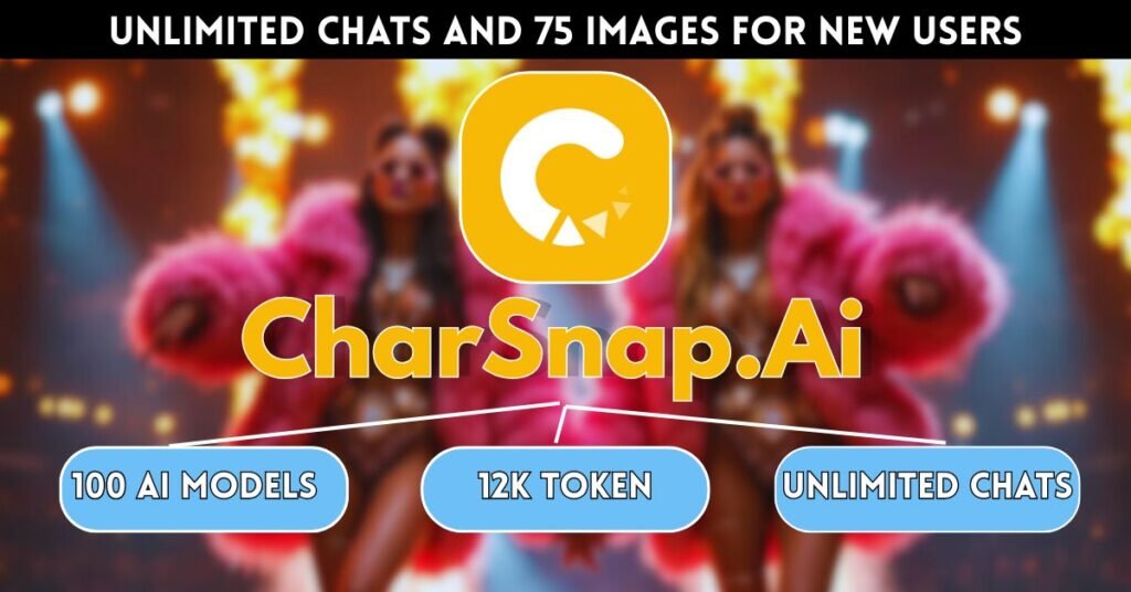 CharSnap ai interface showcasing AI chatbot and image creation features