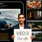 Google Veo 3 AI generating a realistic video with sound