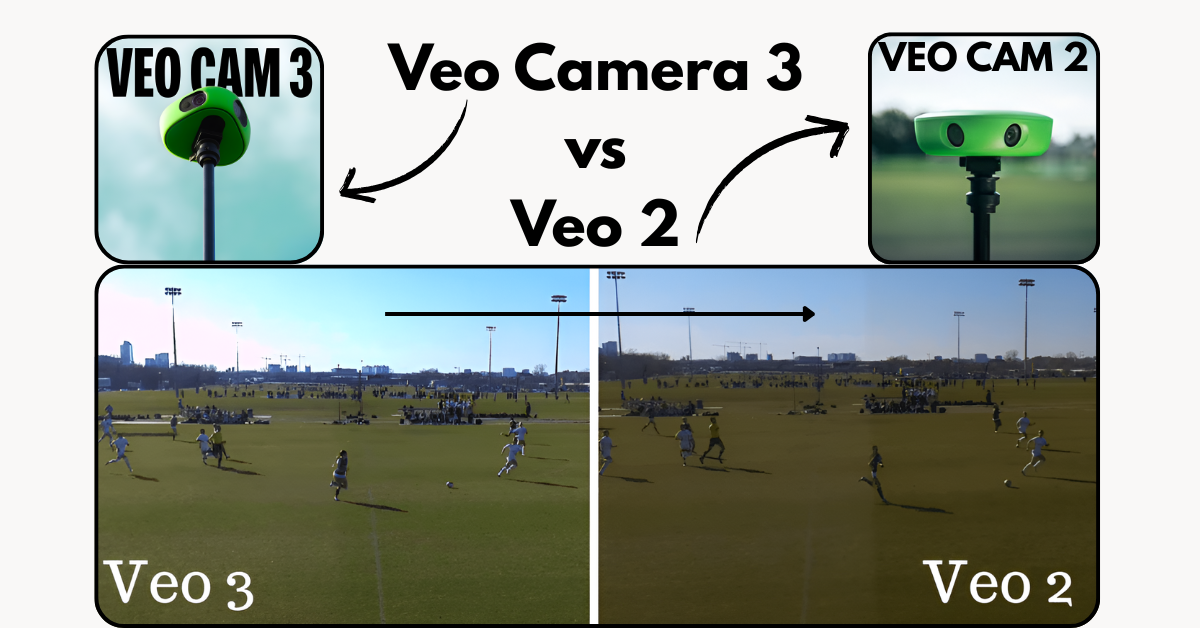 Veo Camera 3 vs Veo 2 side by side comparison, AI sports recording cameras