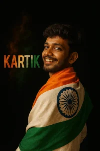 Independence Day AI Editing Cinematic Name Portrait